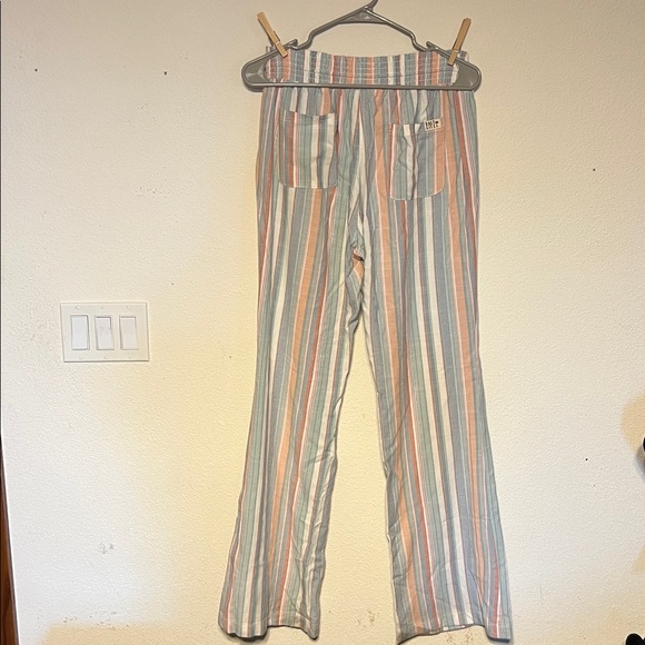Salt Life Striped Wide Leg Pants - Blue, Orange, White - Picture 4 of 5